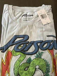 Poison Women’s Juniors Crew Neck Short Sleeve Graphic Tee Shirt Blue XXL 🆕 - Picture 1 of 4
