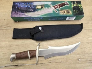 Stainless Steel Fixed Blade Skinning Knife W/ Sheath & Box - Picture 1 of 13