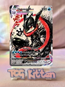 *CUSTOM* Greninja VMAX TKP043 Cracked Ice Holo Handmade Proxy TCGKITTEN - Picture 1 of 2