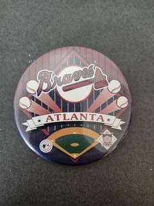 Cool Vintage Atlanta Brave MLB Major League Baseball Team Promo Souvenir Pinback - Picture 1 of 2