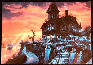 Euro Disney 1992 Phantom Manor / Haunted Mansion POSTCARD Disneyland Paris - Picture 1 of 4