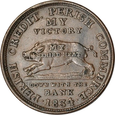 HTT 1834 Hard Times Token My Third Heat/My Currency XF K19120 Foto 1 de 2