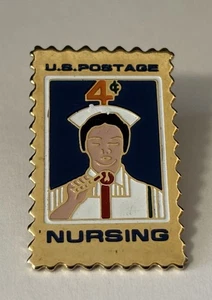 U.S. Porto 4c Krankenpflege Gedenk goldfarben 1,25" groß Anstecknadel - Bild 1 von 4