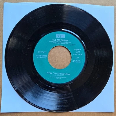 PAT METHENY New Chautauqua DJ PROMO 45 7" Record Vinyl Records RARE JAZZ FUSION - Image 1 of 2
