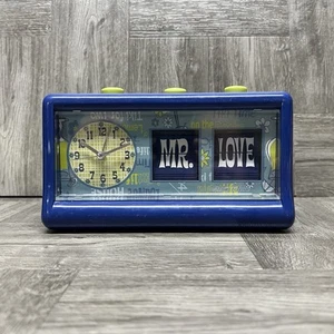 Vintage Sterling & Edle Zielmarken Wort Flip Uhr Desktop Tiki Zeit funktioniert - Bild 1 von 20