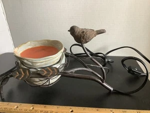 Scentsy Bird Nest Retired Element Wax Candle Warmer Wrought Iron Ceramic Base - Picture 1 of 5