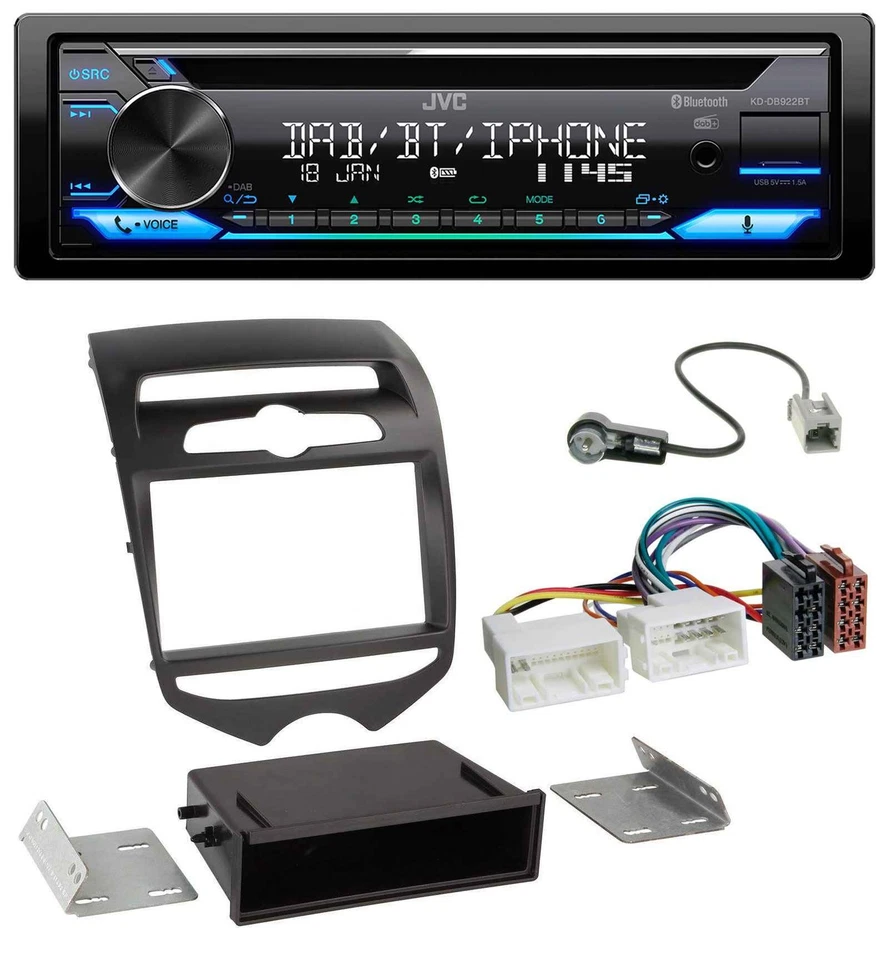 JVC Bluetooth MP3 USB DAB CD Autoradio für Hyundai ix20 (ab 10) man. Klima - Bild 1 von 4