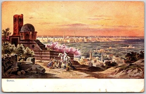 Damascus Syria, 1915 Scenic Desert View Ancient Architecture & Minarets, Postard - Picture 1 of 2