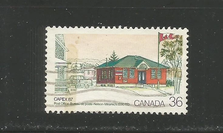Canadá #1123, U-VF único con error de etiqueta: Capex 87--Oficinas de correos Foto 1 de 1