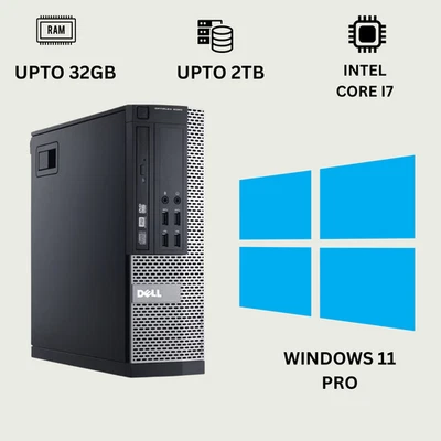 Dell OptiPlex i7 SFF Desktop | Up to 32GB RAM | 2TB SSD | Windows 11 Pro | Wi-Fi - Image 1 of 4