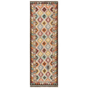 Alfombra oriental tejida a mano Kelim Afghan 251x83 cm lana kilim Carpet Rug corredor - Imagen 1 de 10