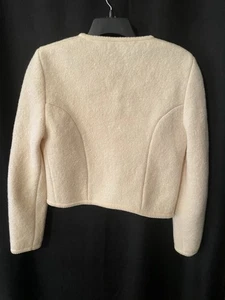 Vintage Carroll Reed Ski Shops elfenbeinweiß Jacke Mantel Strickjacke Größe 8 - Bild 1 von 3