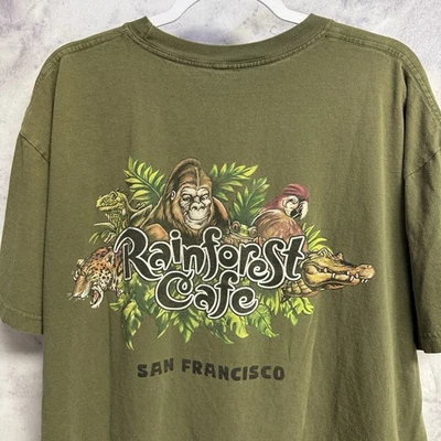 Vintage Rainforest Cafe T Shirt Mens 2XL 24x26 Nature Y2K - Image 1 of 4