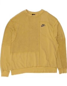 NIKE Hombre Sudadera Jersey Grande Amarillo Algodón DJ97 - Imagen 1 de 3