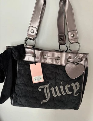 Bolso de Mano Juicy Couture Daydreamer 'Vintage Dreams' Negro Regaliz/Gunmetal Nuevo con Etiquetas Foto 1 de 4