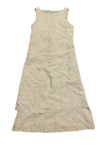 Peaches N Cream Dress Girls Size 10 EUC Mint Green flowers Easter Summer Spring - Picture 1 of 6