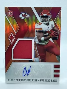 2020 Panini Phoenix Clyde Edwards Helaire Rookie Patch Auto /75 - Picture 1 of 2