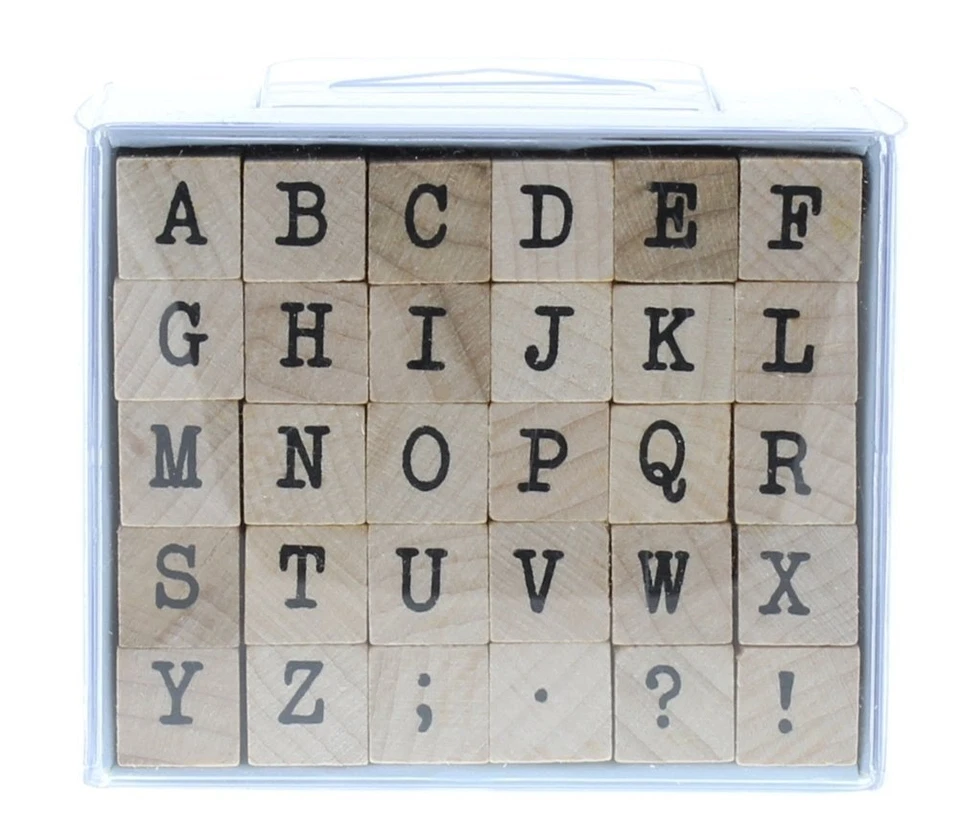 Upper Case Typewriter Alphabet Rubber Stamp Inkadinkado