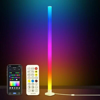 Lámpara de pie sympa RGB+IC-56"" lámpara de esquina LED inteligente con Alexa, soporte que cambia de color Foto 1 de 4