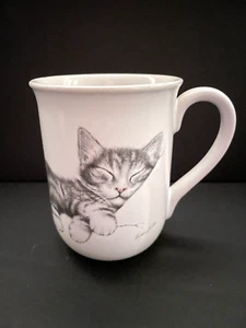 Otagiri Jonah's Workshop Dormir Gris Gatito Café Té Tazas Gato Set 4 Japón - Imagen 1 de 10