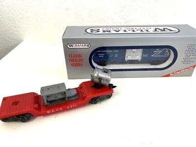 Lot 2 Williams Electric Trains Classic Freight Series  Box Car + Marx Flat Car - Image 1 of 4