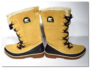 NEW! Sorel Joan of Arctic Tall Faux Lace Up Waterproof Winter Fur Boots Size 6.5 - Picture 1 of 6