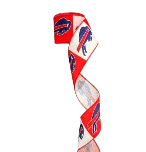 2.5" Wired Bills Block Football Sports Team Ribbon  (10 Yard Roll) - Image 1 of 1