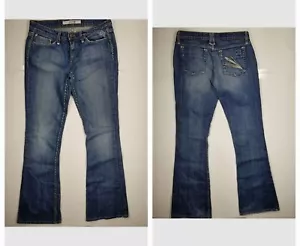 Joe's Jeans Womens Sz 27 x 34.5 Flare Embroidered Denim Western Y2K 90s Festival - Picture 1 of 12