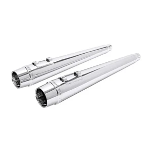 Chrome 4" Slip on Megaphone Mufflers Exhaust Pipe Fit For Harley Touring 1995-16 - Bild 1 von 8