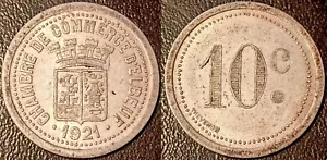 Monnaie de nécessité - Elbeuf (76) - 10 centimes 1921 ! El Mon# 10.2 - Foto 1 di 1