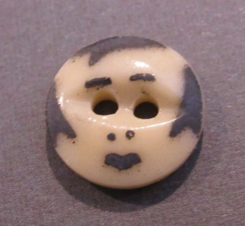 Vintage China Stencil Face Button 9/16" Cover