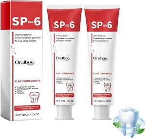 2Pcs Sp-6 Ultra Whitening,Sp 6 Toothpaste, Ultra Whitening Toothpaste - Picture 1 of 24