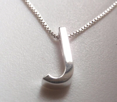 Letter "J" 925 Sterling Silver Pendant Simple and Beautiful    small - Image 1 of 3