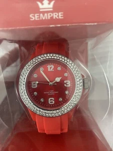 Sempre Colour Watch Armbanduhr Swarovski Kristalledition Rot Neu - Bild 1 von 5