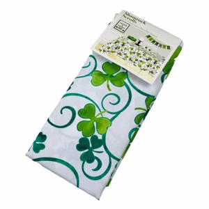 St. Patrick's Day Irish Shamrock Scrolls Tablecloth 60inx84in Oblong Seating 6-8 - Picture 1 of 1