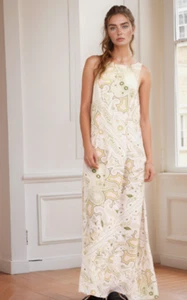 All Saints Dress Size 14 New Halter Printed Sleeveless Maxi Summer Holiday Occas - Picture 1 of 14