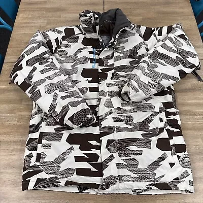 2007 Salomon пуховик куртка мужская M лыж сноуборда зима коричневый белый * без капюшона * - Изображение 1 из 4