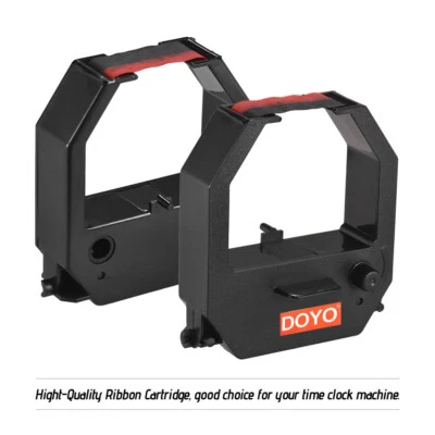 DOYO Time Clock Ribbon Cartridge Red Black Ink Colors for Office Electronic D0X3