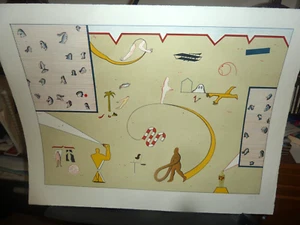 Original Surrealist Color Lithograph by Jan Voss 1970 - Picture 1 of 24