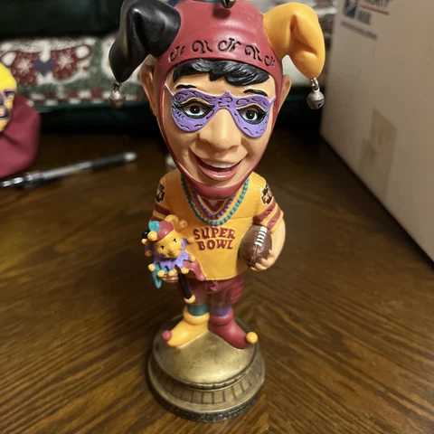 NFL Super Bowl XXXVI Mardi Gras Jester  Bobblehead  8.5" Tall Cover