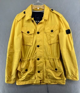 Sperry Top Sider Jacket Mens M Yellow Nautical Boating Cargo - Picture 1 of 10