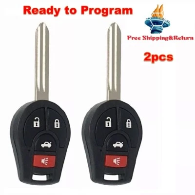2 For 2013 2014 2015 2016 2017 Nissan Sentra Remote Car Keyless Entry Key Fob - Image 1 of 4