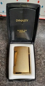 Vintage Dynasty Butane Lighter JAPAN with Case & Instructions Gold Color 1970s - Picture 1 of 7