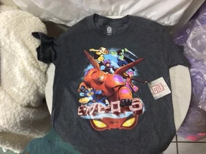 Big 6 Hero Charcoal Grey T-Shirt Small 6/7 child - Picture 1 of 18
