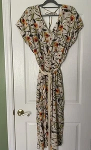 Kensie V Neck Belted Jumpsuit Ladies Size Large - Picture 1 of 4