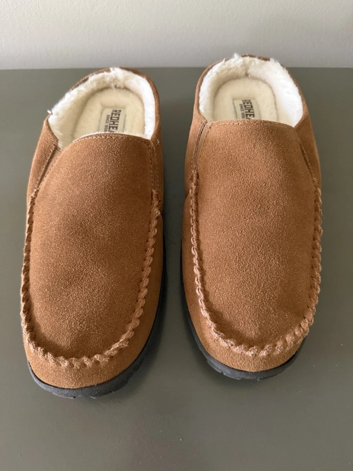 Zuecos/zapatillas de gamuza genuina RedHead para hombre 11 castaño 4002348 Foto 1 de 4