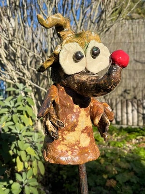 Natur Wald Maus Gartenkeramik Gartenstele Keramikskulptur - Bild 1 von 4