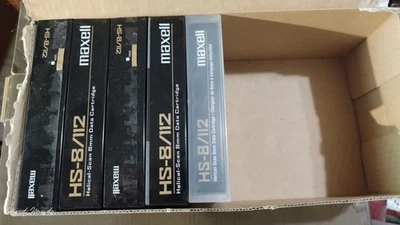 (5) Maxell HS-8/112 Helical Scan 8MM Data Cartridge 4 new, 1 opened. - Image 1 of 4