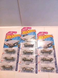 Lot of 10 Hot Wheels BARBIE Ken's 1956 Corvettes ( Gray ) - Picture 1 of 3