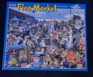 2010 White Mountain Puzzle Flea Market 1000 Pieces Lori Schory Rare Complete - Picture 1 of 5